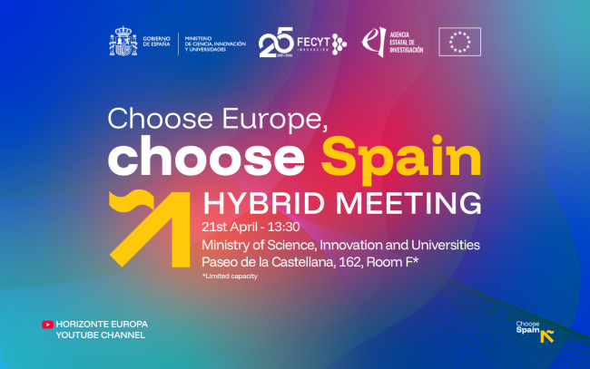 Webinar Choose Europe, Choose Spain | En línea, 21 abril 2026, 13:30h.